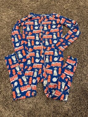 NWOT LEV BABY Fireman Poppy: The Convertible Romper - 18-24m